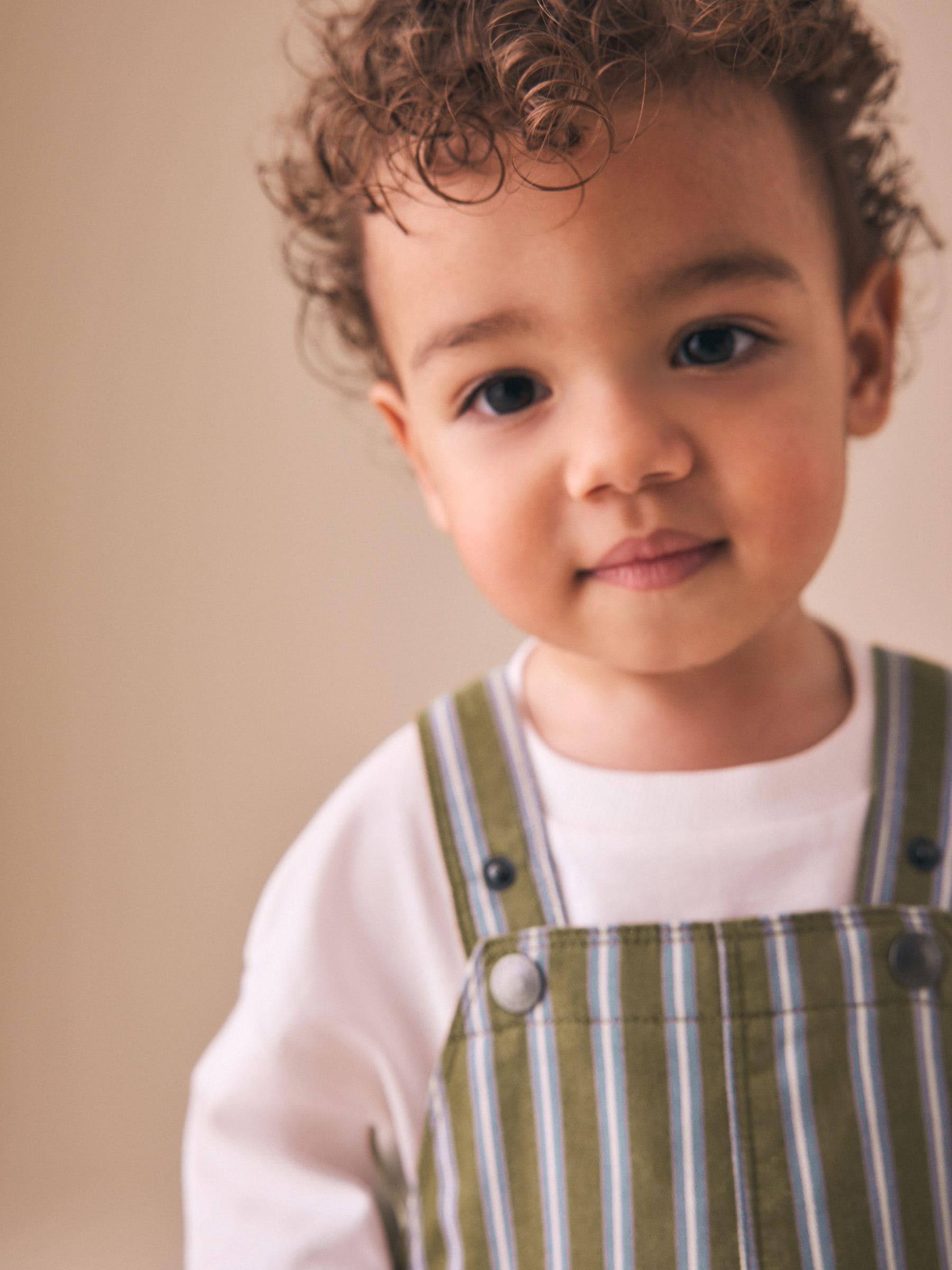 Khaki/Blue Dungarees (3mths-7yrs) image 4