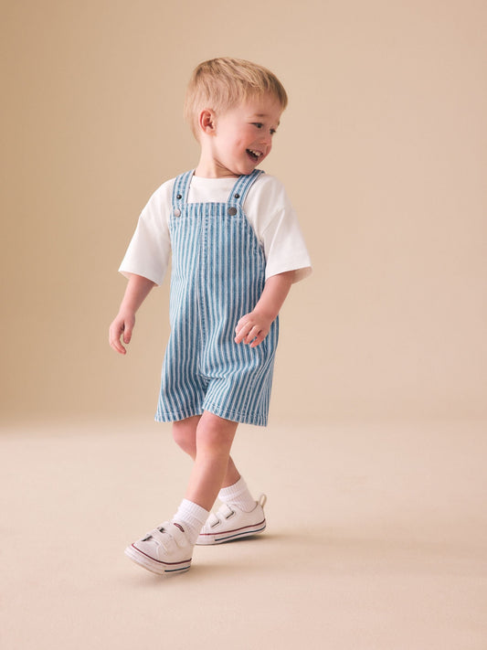 Stripe Denim Dungarees (3mths-7yrs) image 1