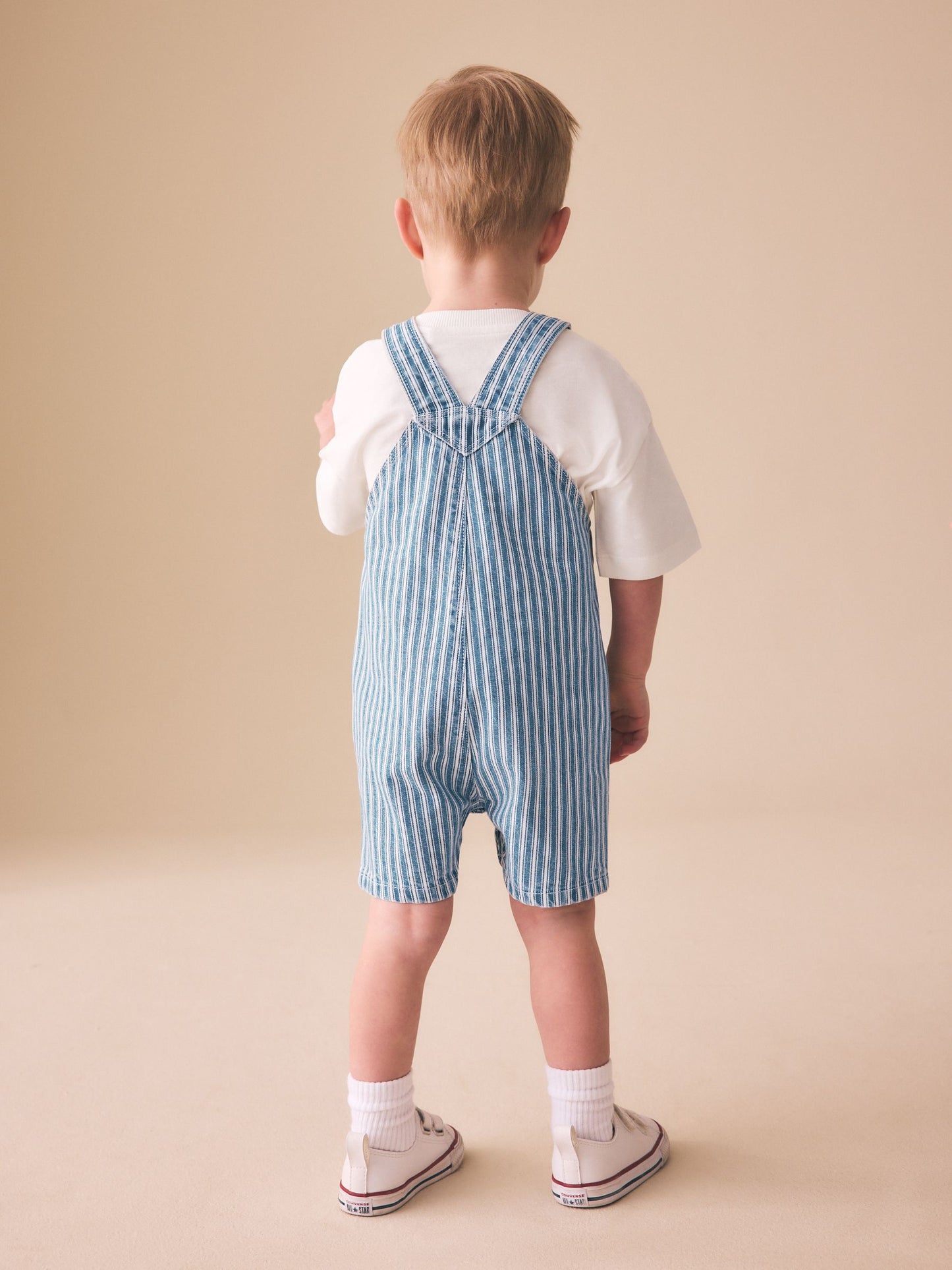 Stripe Denim Dungarees (3mths-7yrs) image 3