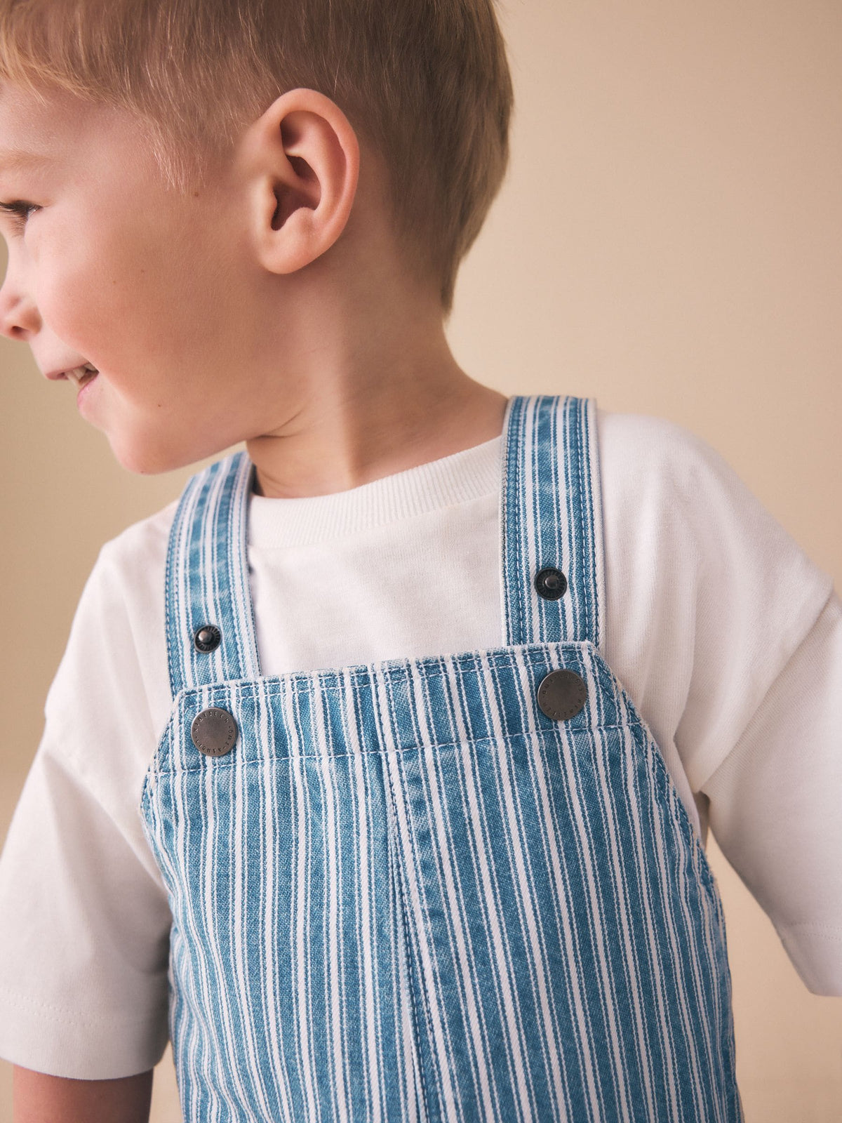Stripe Denim Dungarees (3mths-7yrs) image 4