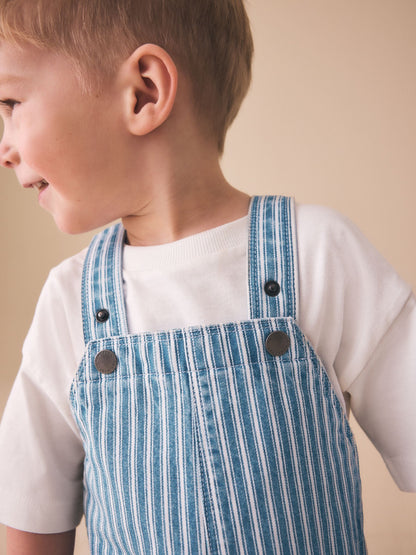 Stripe Denim Dungarees (3mths-7yrs) image 4