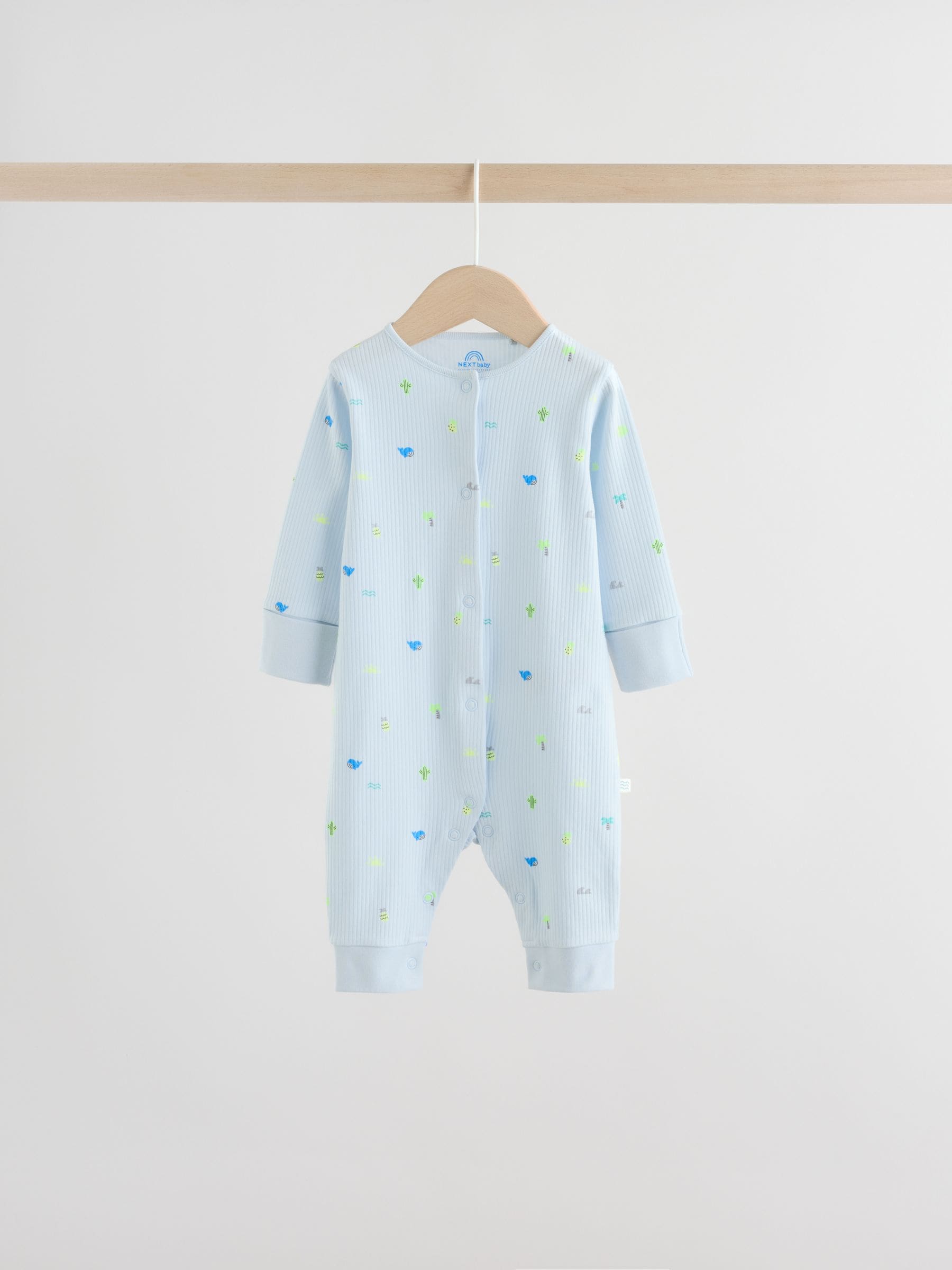 Multi Print Baby Sleepsuits 4 Pack (0mths-3yrs) image 6