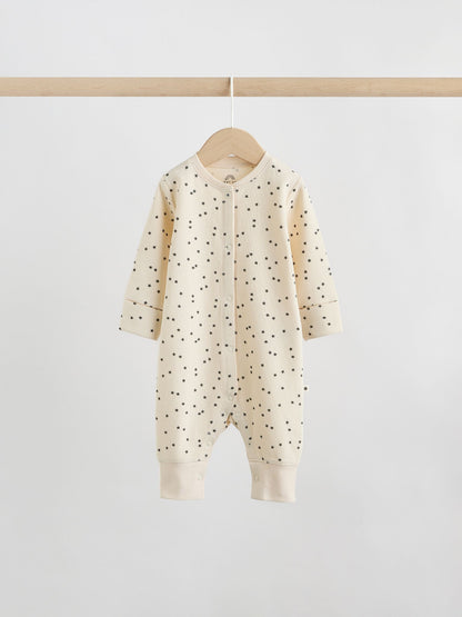 Monochrome Waffle Baby Sleepsuits 3 Pack (0mths-3yrs) image 5