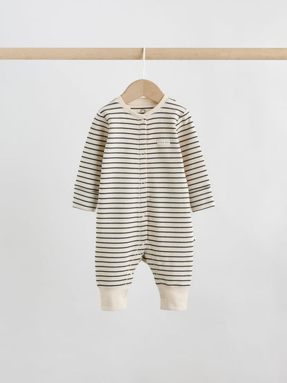 Monochrome Waffle Baby Sleepsuits 3 Pack (0mths-3yrs) image 7
