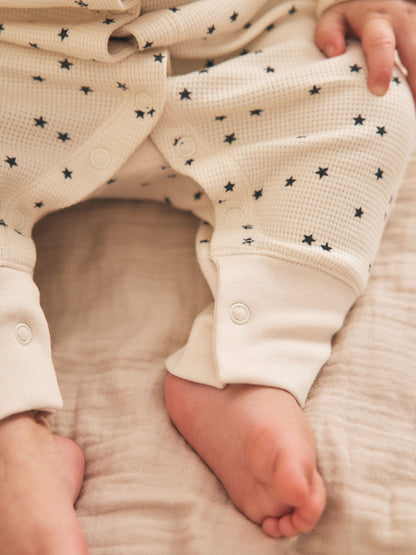 Monochrome Waffle Baby Sleepsuits 3 Pack (0mths-3yrs) image 4