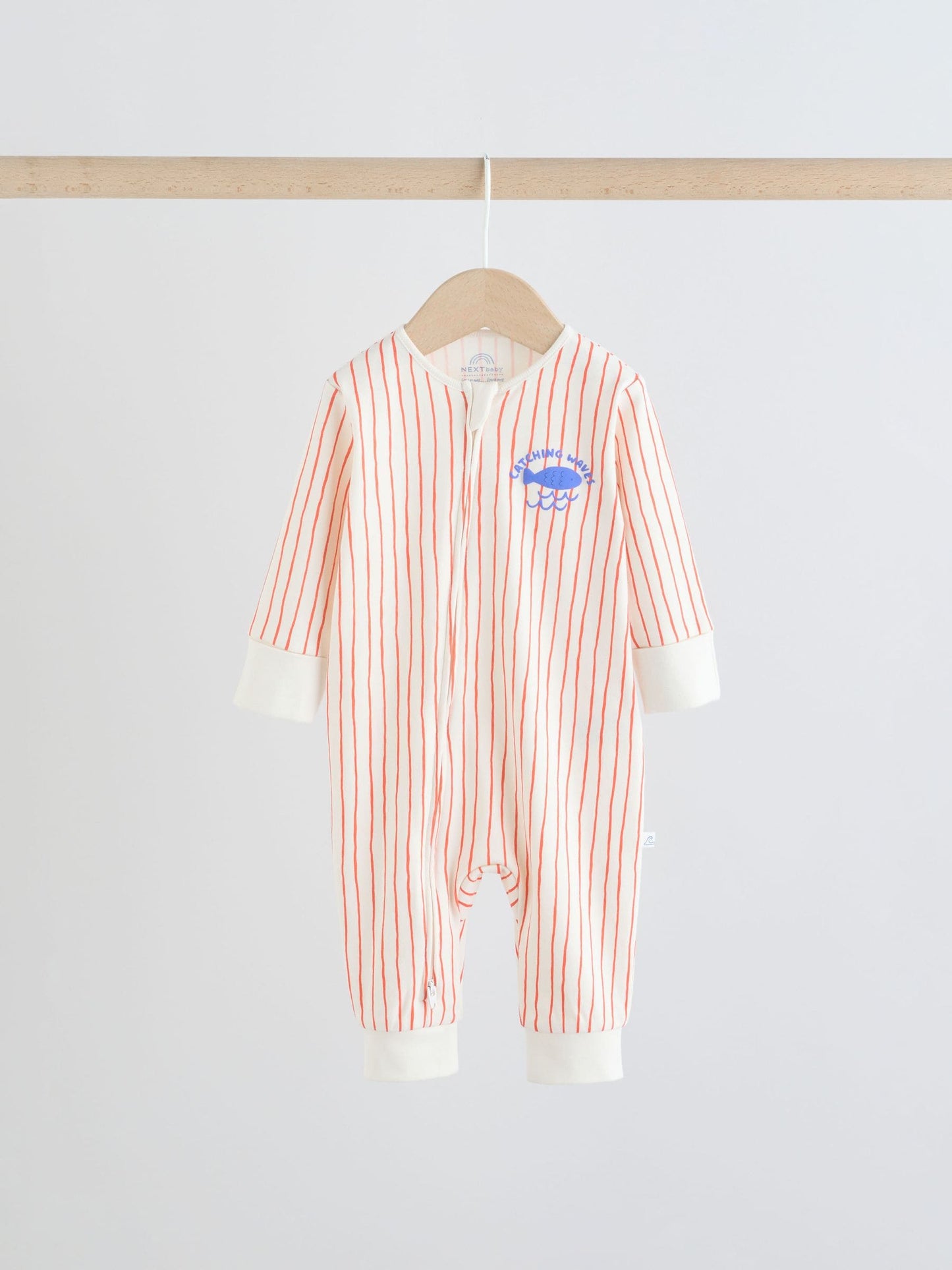 Blue Nautical Two Way Zip Baby Sleepsuits 3 Pack (0mths-3yrs) image 4