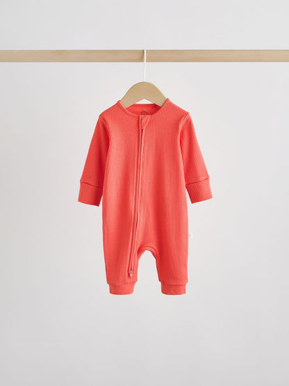 Multi Brights Two Way Zip Baby Sleepsuits 3 Pack (0mths-3yrs) image 5