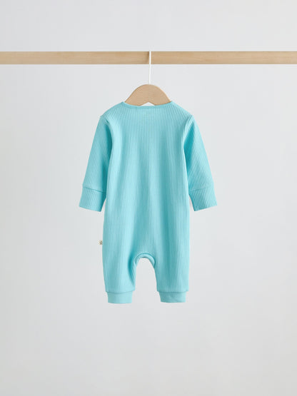 Multi Brights Two Way Zip Baby Sleepsuits 3 Pack (0mths-3yrs) image 6