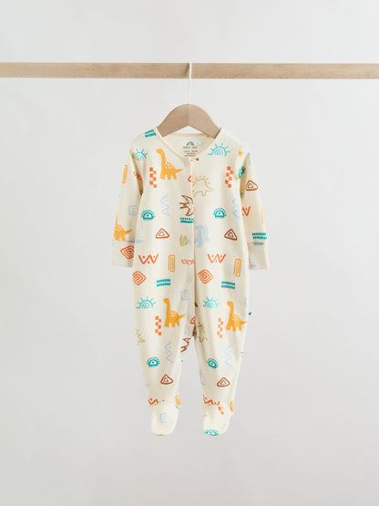 Bright Dinosaur Baby Sleepsuit 4 Pack (0mths-2yrs) image 2