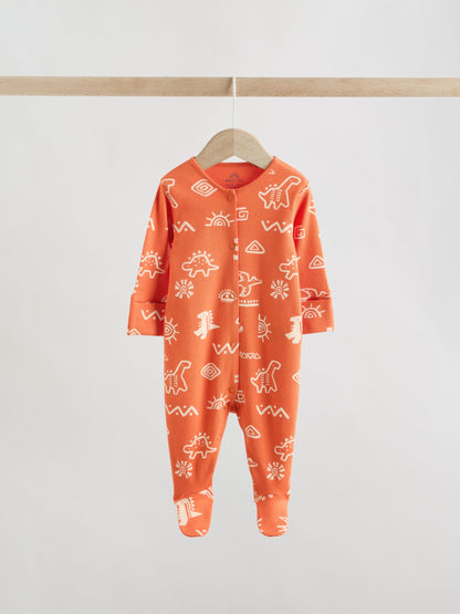 Bright Dinosaur Baby Sleepsuit 4 Pack (0mths-2yrs) image 4