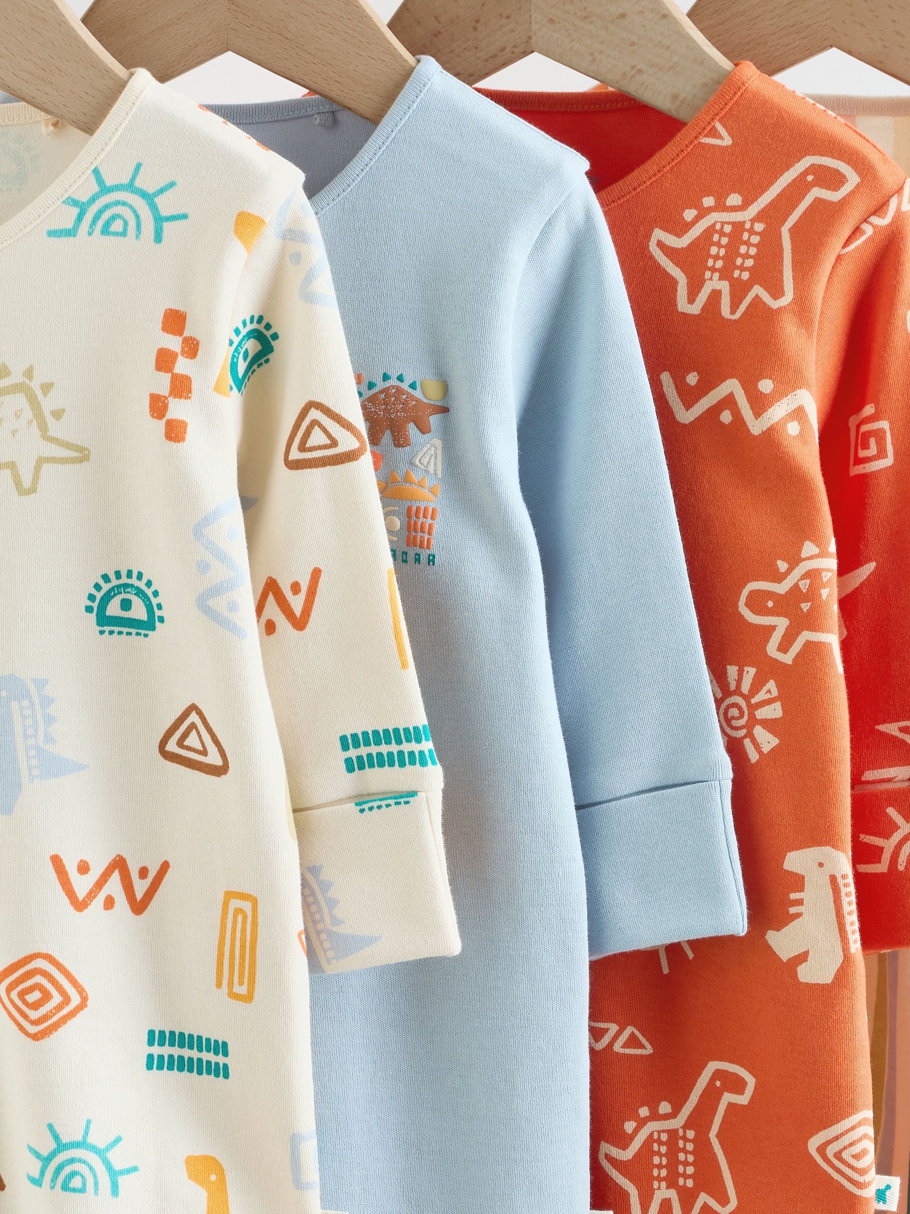 Bright Dinosaur Baby Sleepsuit 4 Pack (0mths-2yrs) image 8