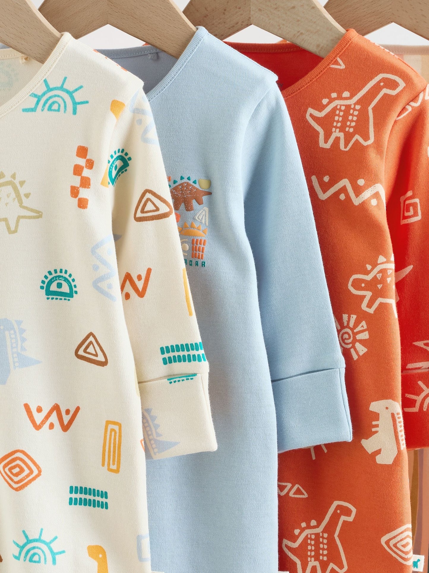 Bright Dinosaur Baby Sleepsuit 4 Pack (0mths-2yrs) image 8