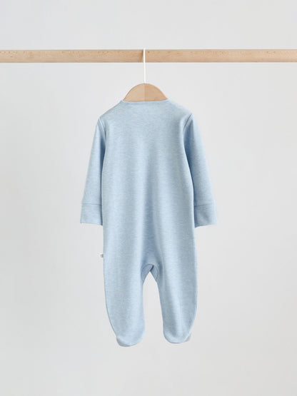 Blue Nautical Baby Sleepsuits 3 Pack (0-2yrs) image 6
