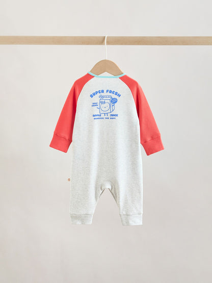 Multi Raglan Baby Sleepsuits 3 Pack (0mths-3yrs) image 6