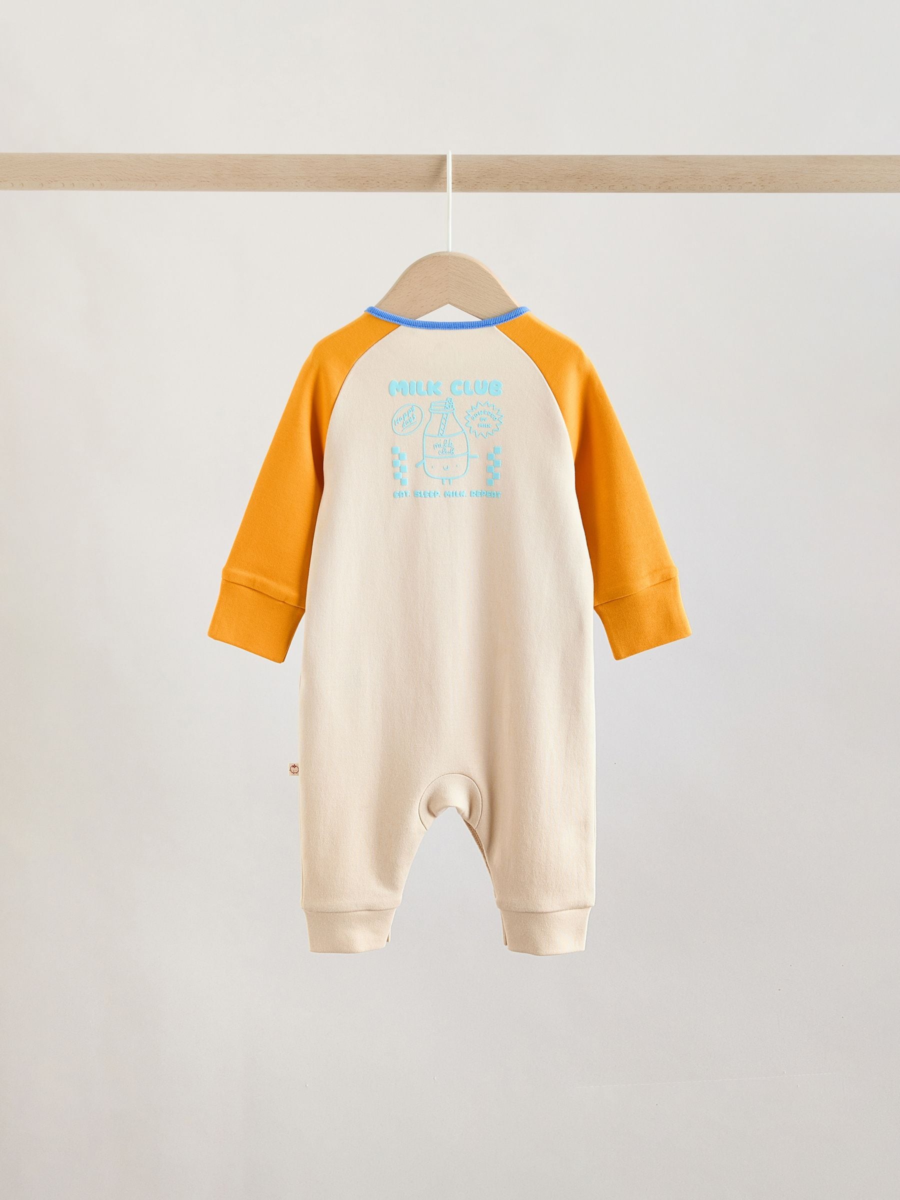 Multi Raglan Baby Sleepsuits 3 Pack (0mths-3yrs) image 7
