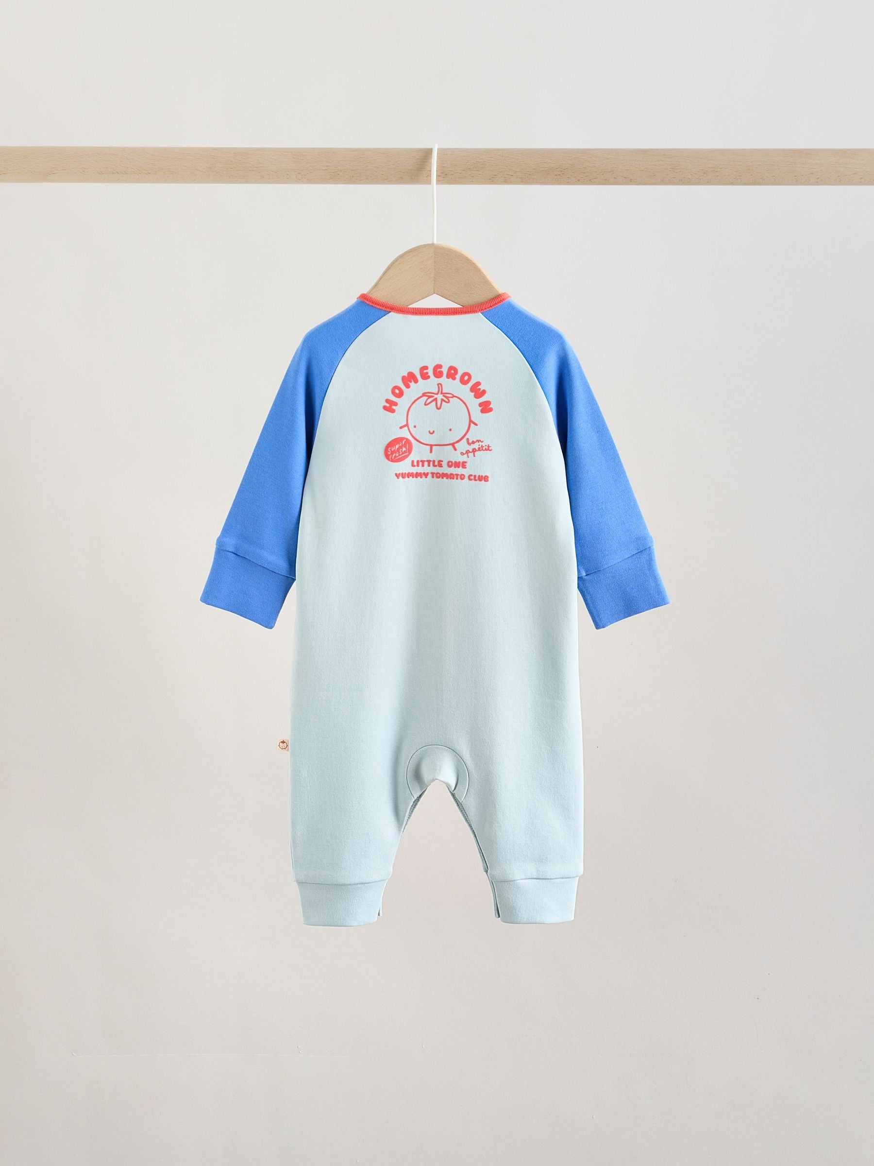 Multi Raglan Baby Sleepsuits 3 Pack (0mths-3yrs) image 8