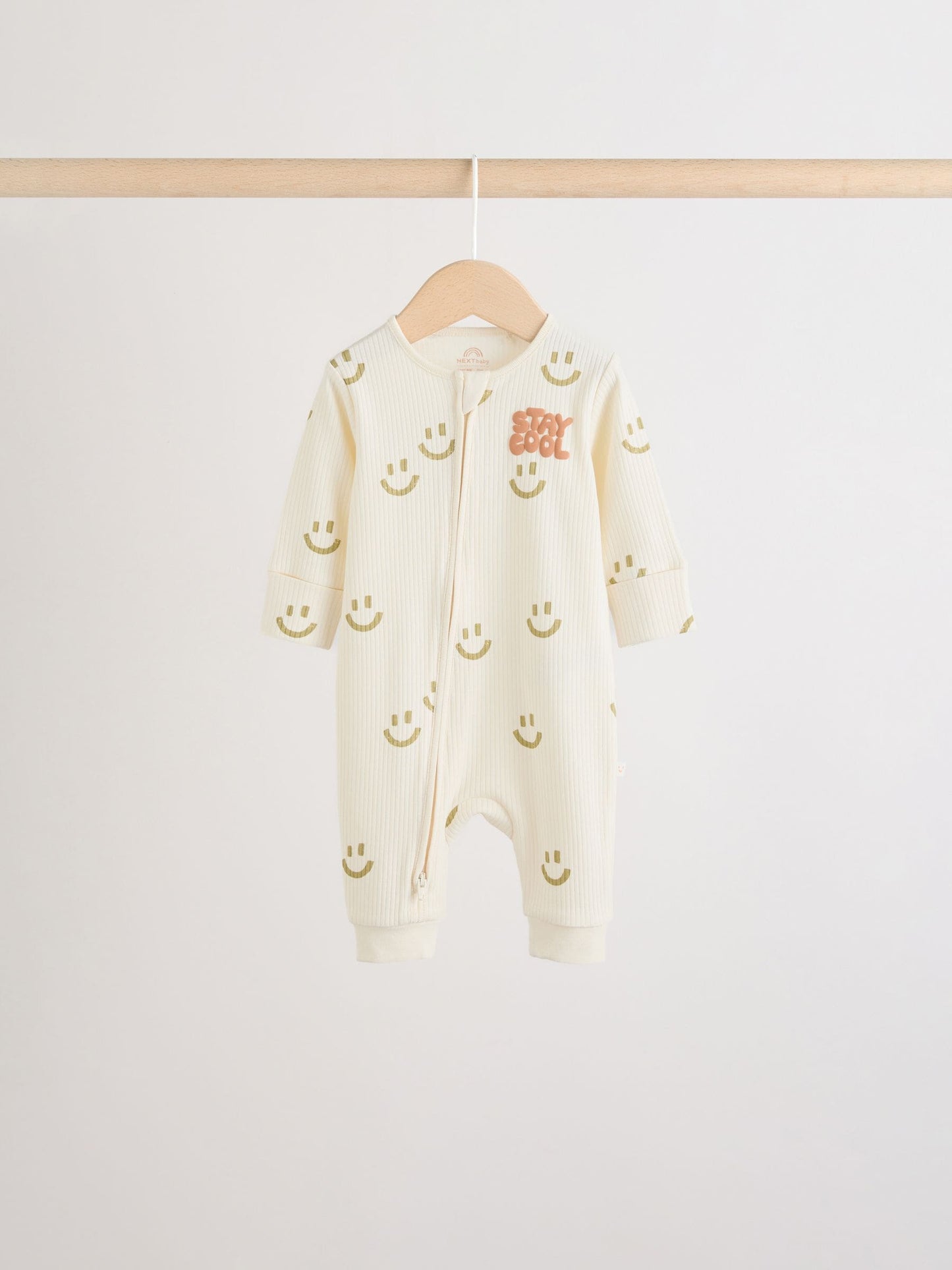Multi Two Way Zip Baby Sleepsuits 3 Pack (0mths-3yrs) image 3
