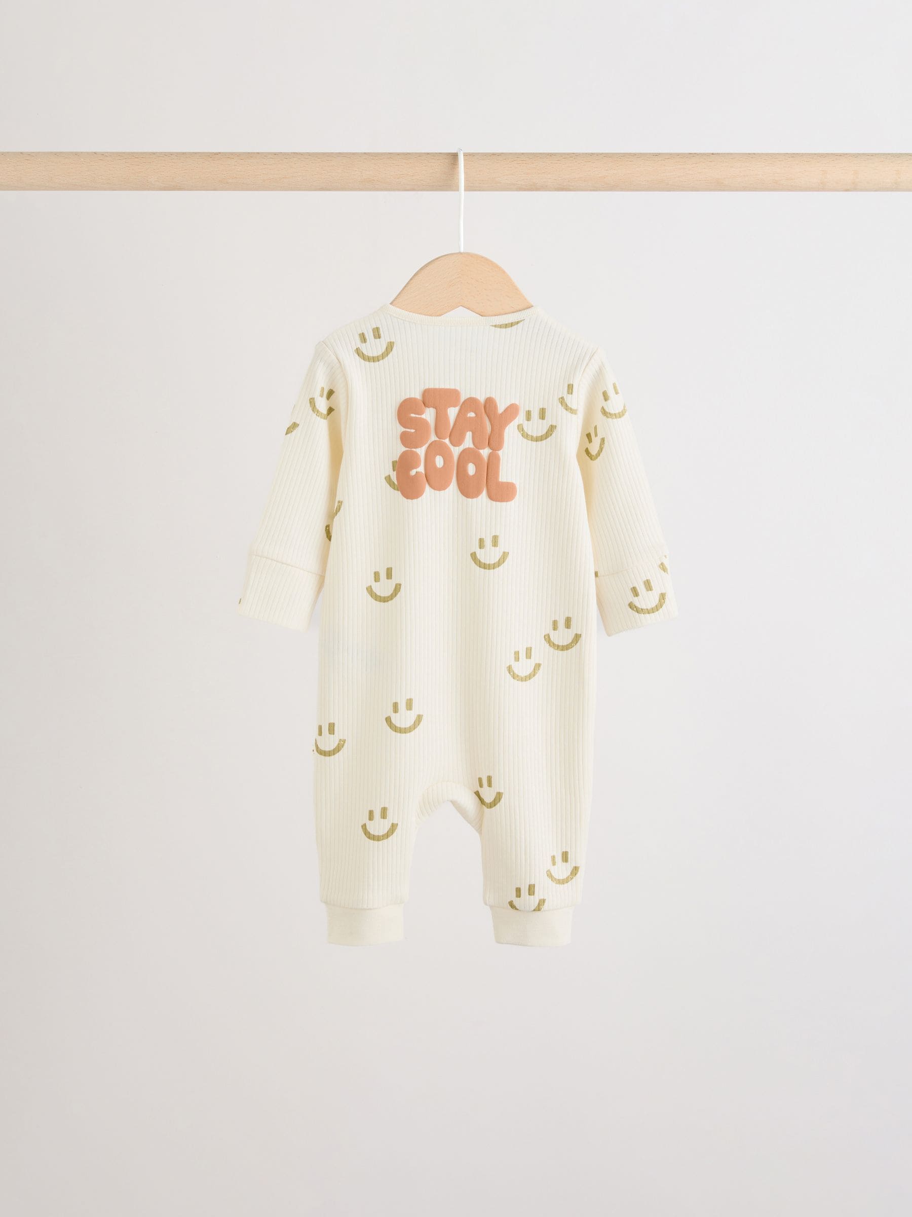 Multi Two Way Zip Baby Sleepsuits 3 Pack (0mths-3yrs) image 4