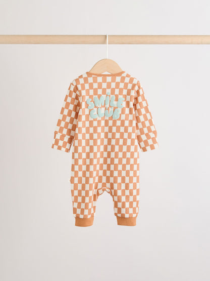 Multi Two Way Zip Baby Sleepsuits 3 Pack (0mths-3yrs) image 6