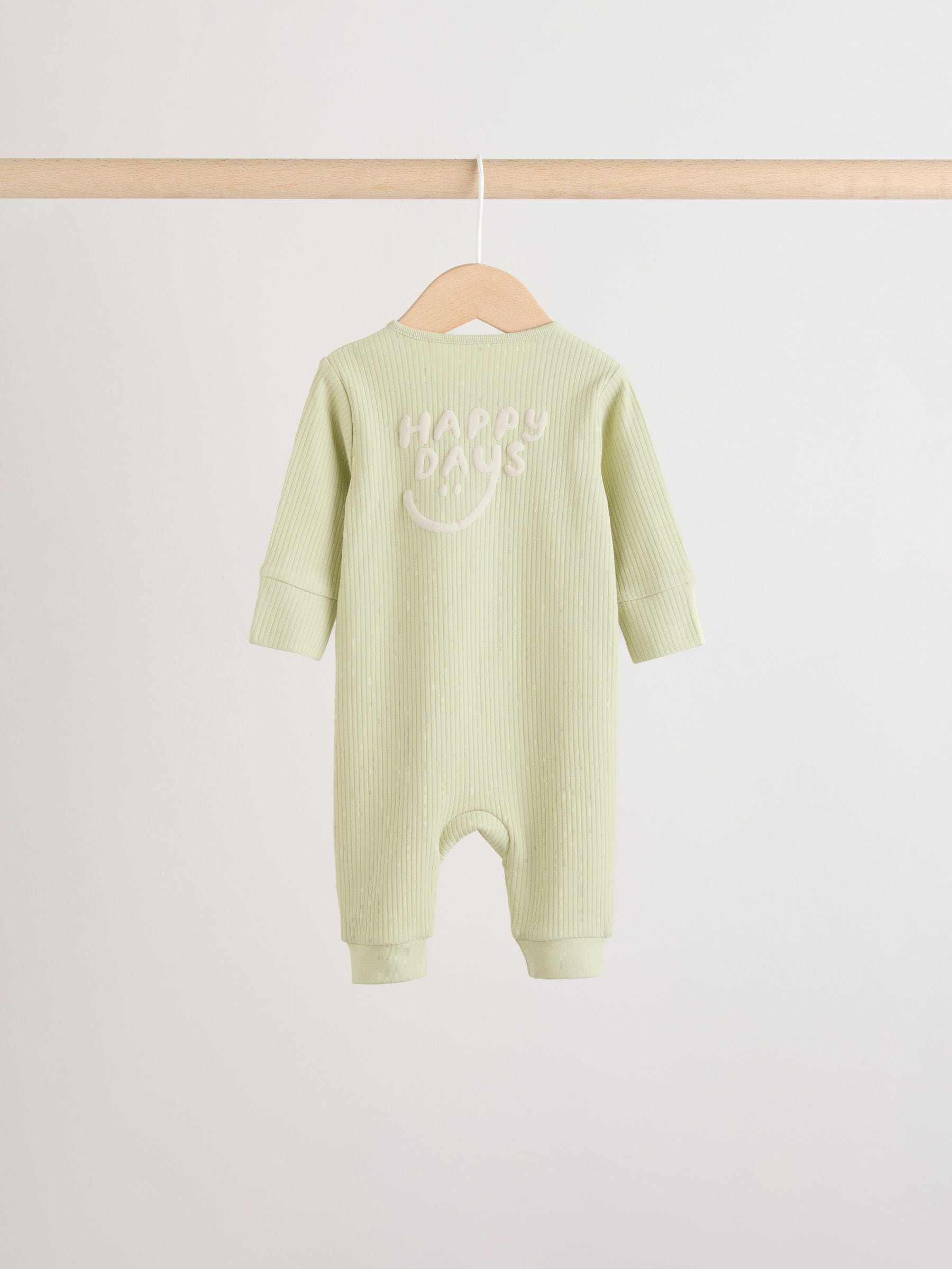 Multi Two Way Zip Baby Sleepsuits 3 Pack (0mths-3yrs) image 8
