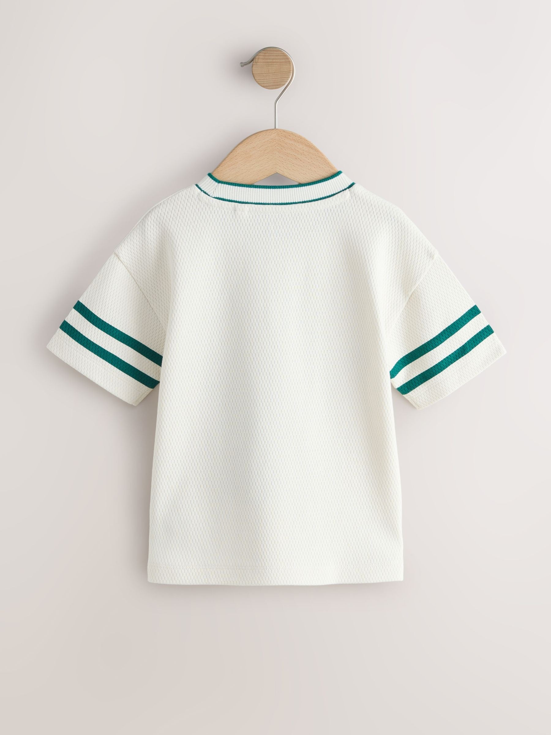 Cream Varsity Short Sleeve Graphic T-Shirt (3mths-7yrs) image 5