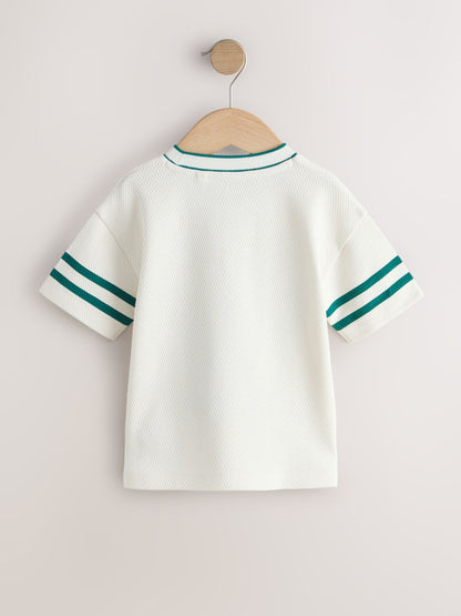 Cream Varsity Short Sleeve Graphic T-Shirt (3mths-7yrs) image 5