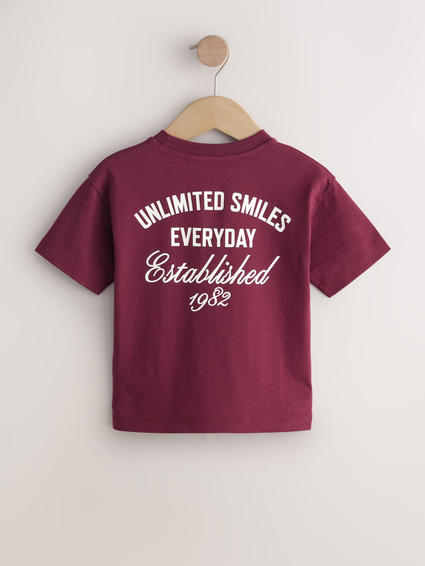 Berry Red Slogan Short Sleeve Back Print T-Shirt (3mths-7yrs) image 5