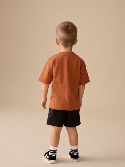 Rust Brown Vehicles Short Sleeve Graphic T-Shirt (3mths-7yrs) image 3