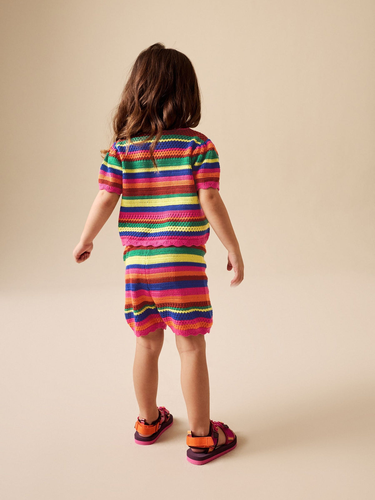 Dsiney Kidz - Bright Stripe Knitted Shorts And Cardigan Set (3mths-7yrs) image 3