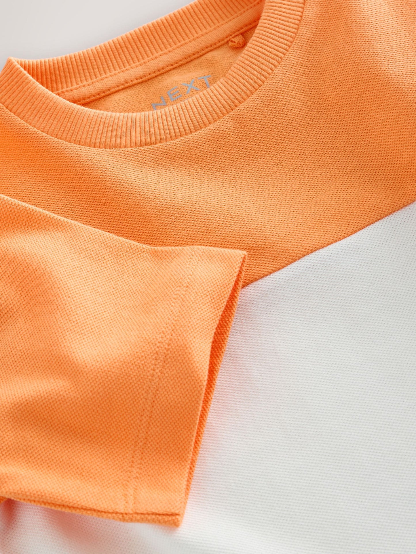 Orange/White/Blue Short Sleeve Colourblock T-Shirt (3mths-7yrs) (3mths-7yrs) image 3