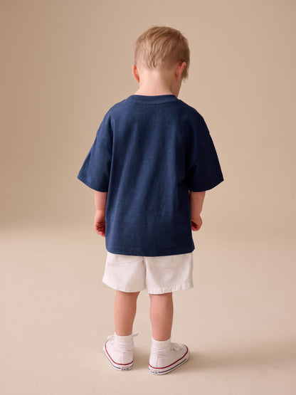 Navy Blue Boat Short Sleeve Graphic T-Shirt (3mths-7yrs) image 3