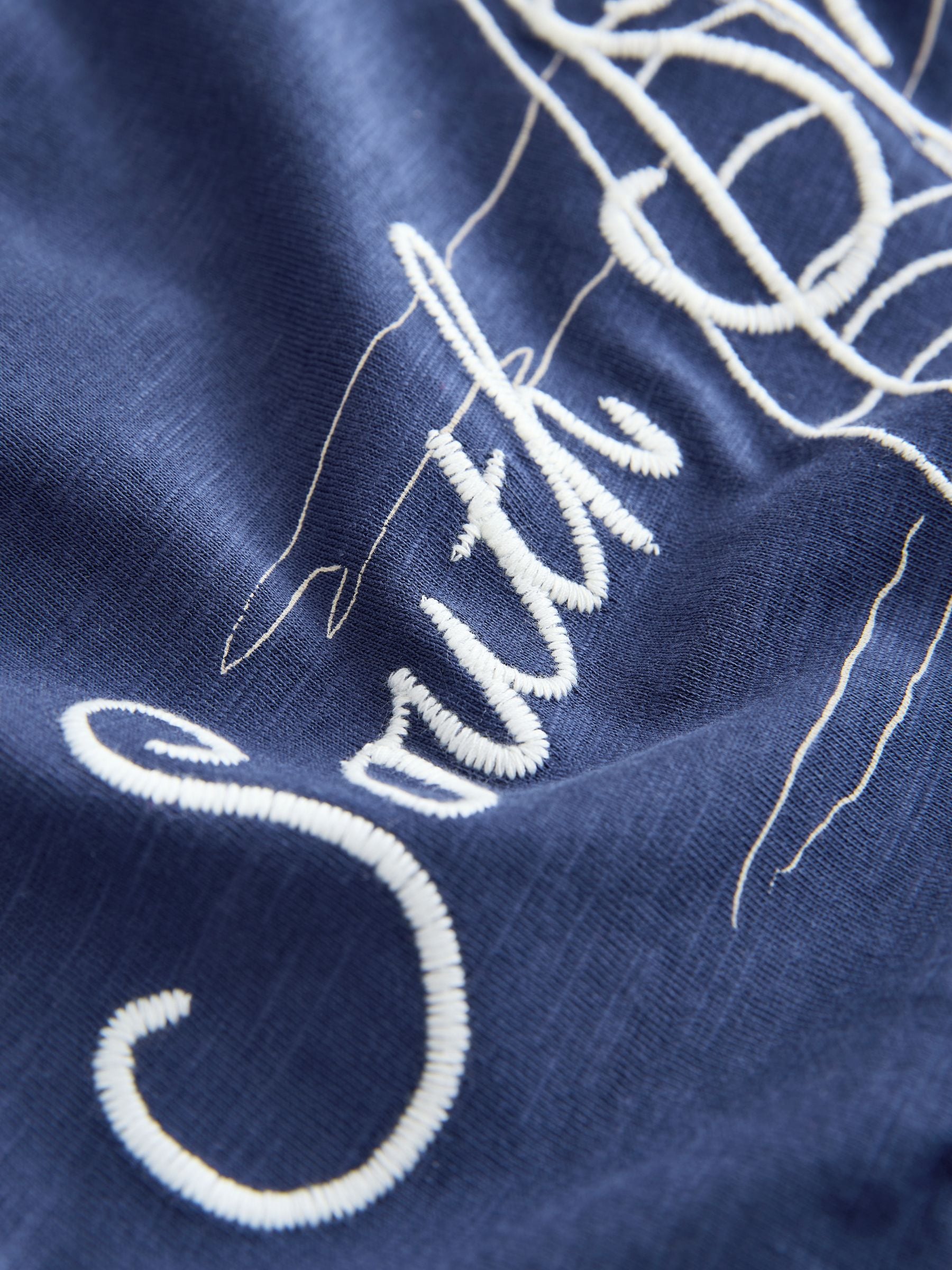 Navy Blue Boat Short Sleeve Graphic T-Shirt (3mths-7yrs) image 8