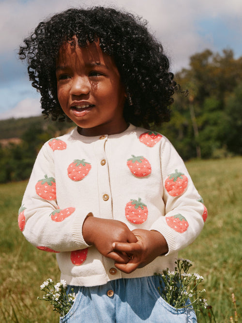 Dsiney Kidz - Ecru Strawberry Cardigan (3mths-10yrs) image 1