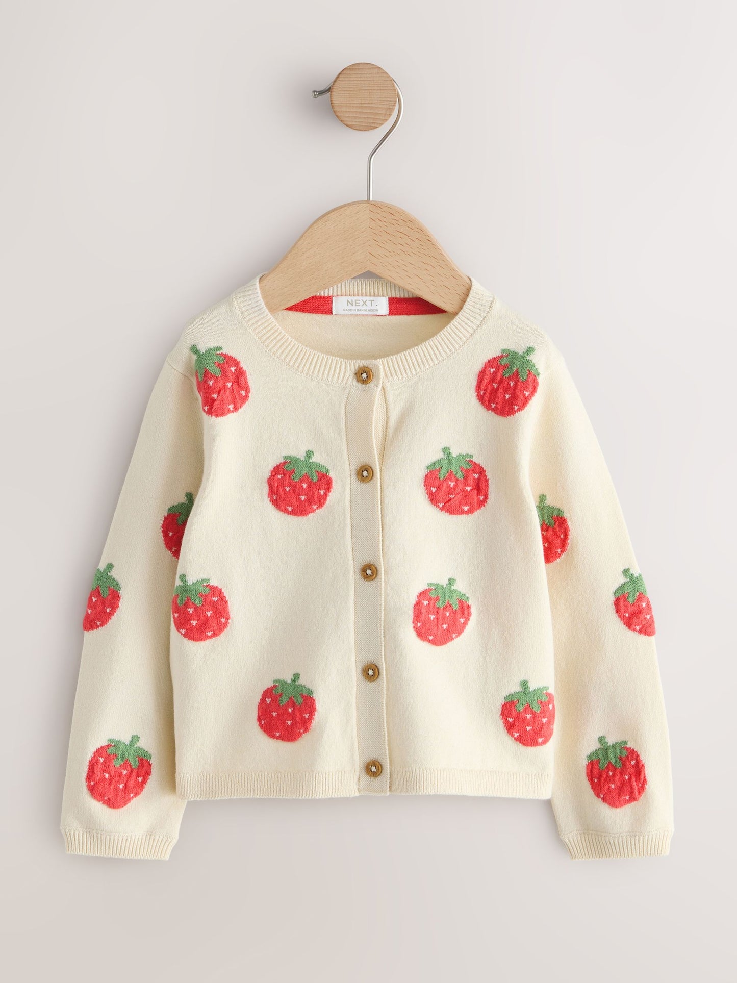 Dsiney Kidz - Ecru Strawberry Cardigan (3mths-10yrs) image 4