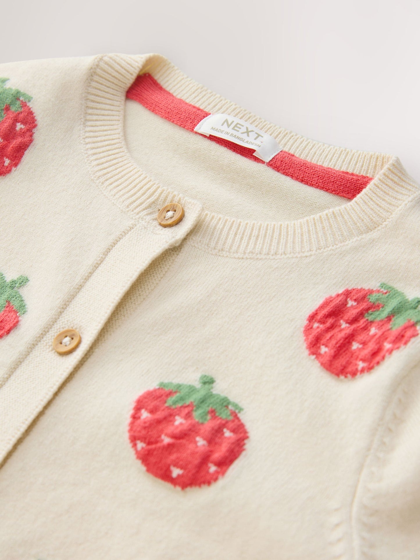 Dsiney Kidz - Ecru Strawberry Cardigan (3mths-10yrs) image 6