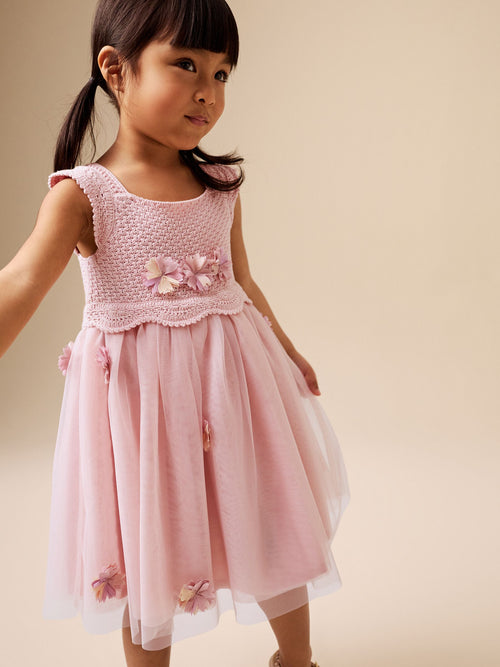 Dsiney Kidz - Pink Occasion Flower Dress (3mths-10yrs) image 1