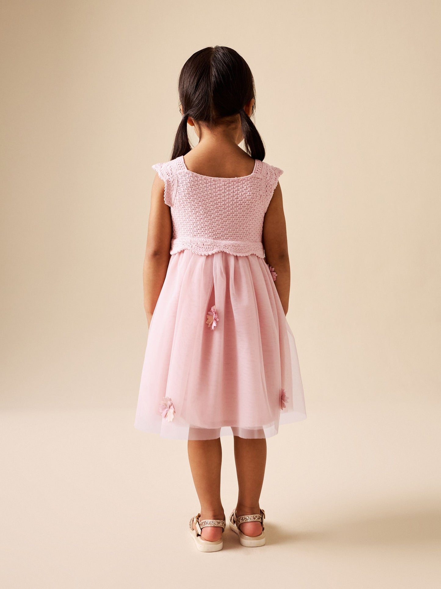 Pink Occasion Flower Dress (3mths-10yrs) image 3