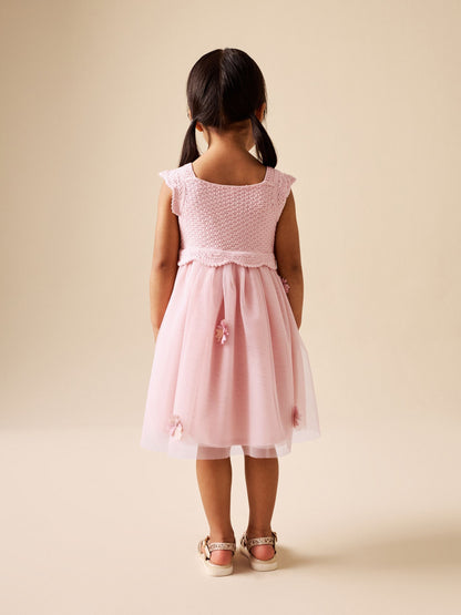 Pink Occasion Flower Dress (3mths-10yrs) image 3