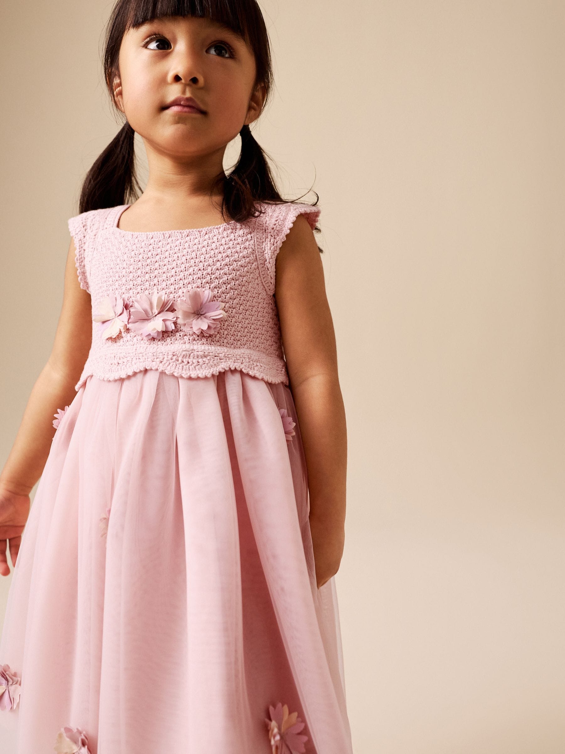 Pink Occasion Flower Dress (3mths-10yrs) image 4