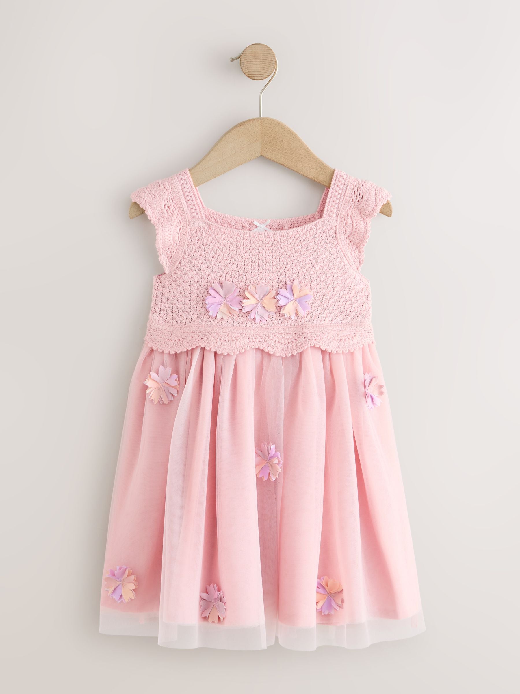 Pink Occasion Flower Dress (3mths-10yrs) image 5