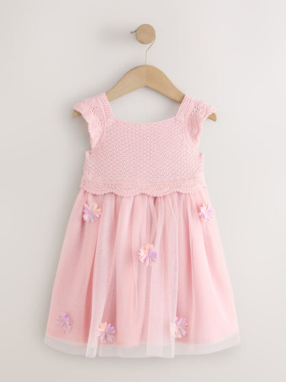 Pink Occasion Flower Dress (3mths-10yrs) image 6
