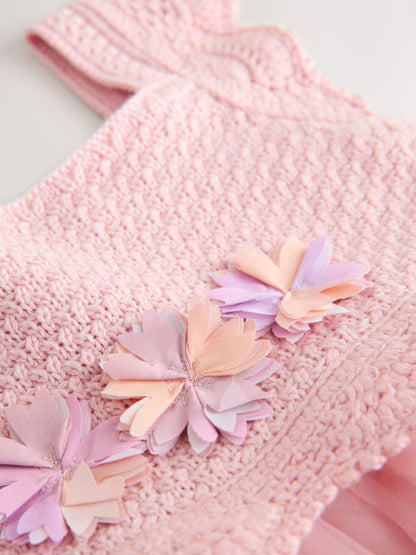 Pink Occasion Flower Dress (3mths-10yrs) image 8