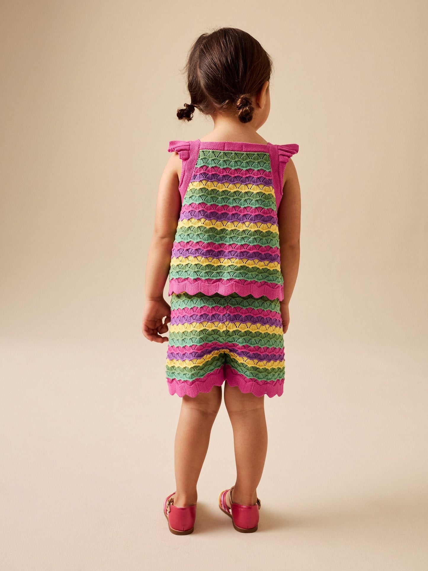 Bright Stripe Knitted Top And Shorts Set (3mths-7yrs) image 3