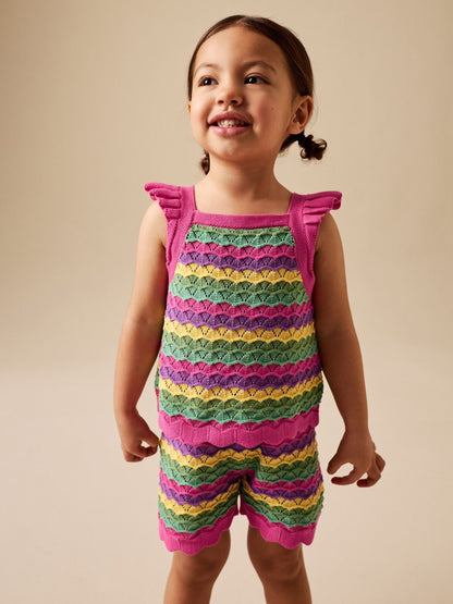 Bright Stripe Knitted Top And Shorts Set (3mths-7yrs) image 4