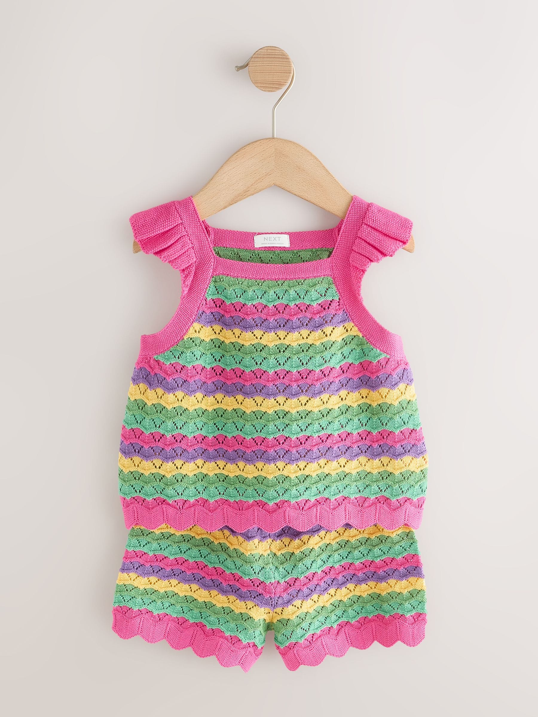 Bright Stripe Knitted Top And Shorts Set (3mths-7yrs) image 5