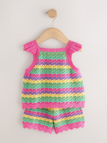 Bright Stripe Knitted Top And Shorts Set (3mths-7yrs) image 6