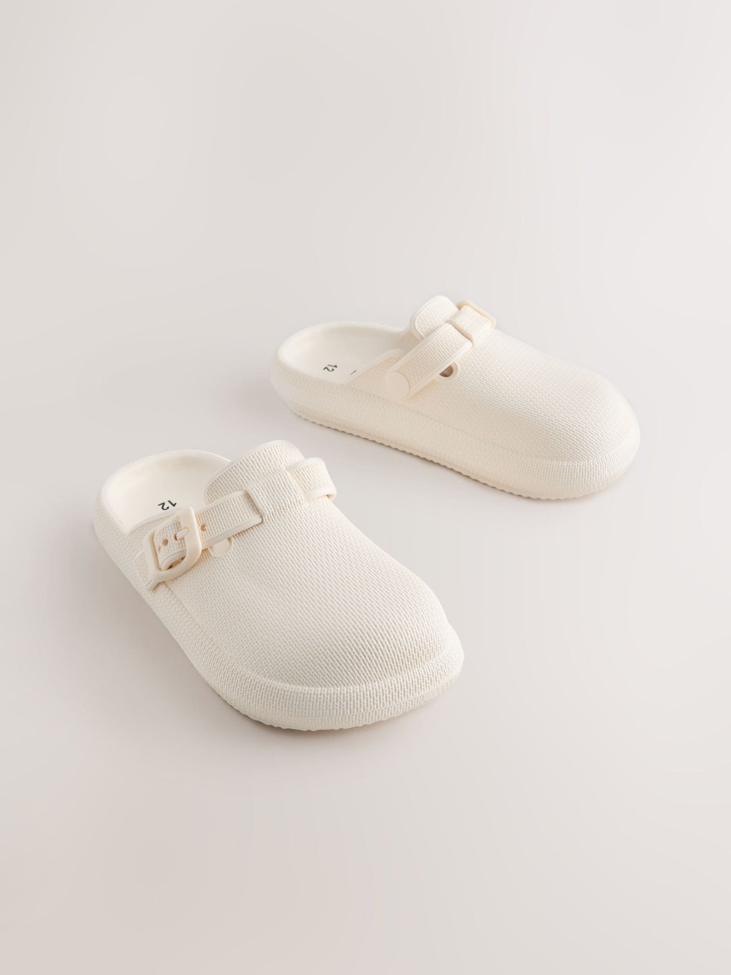 Cream Buckle Clogs image 1