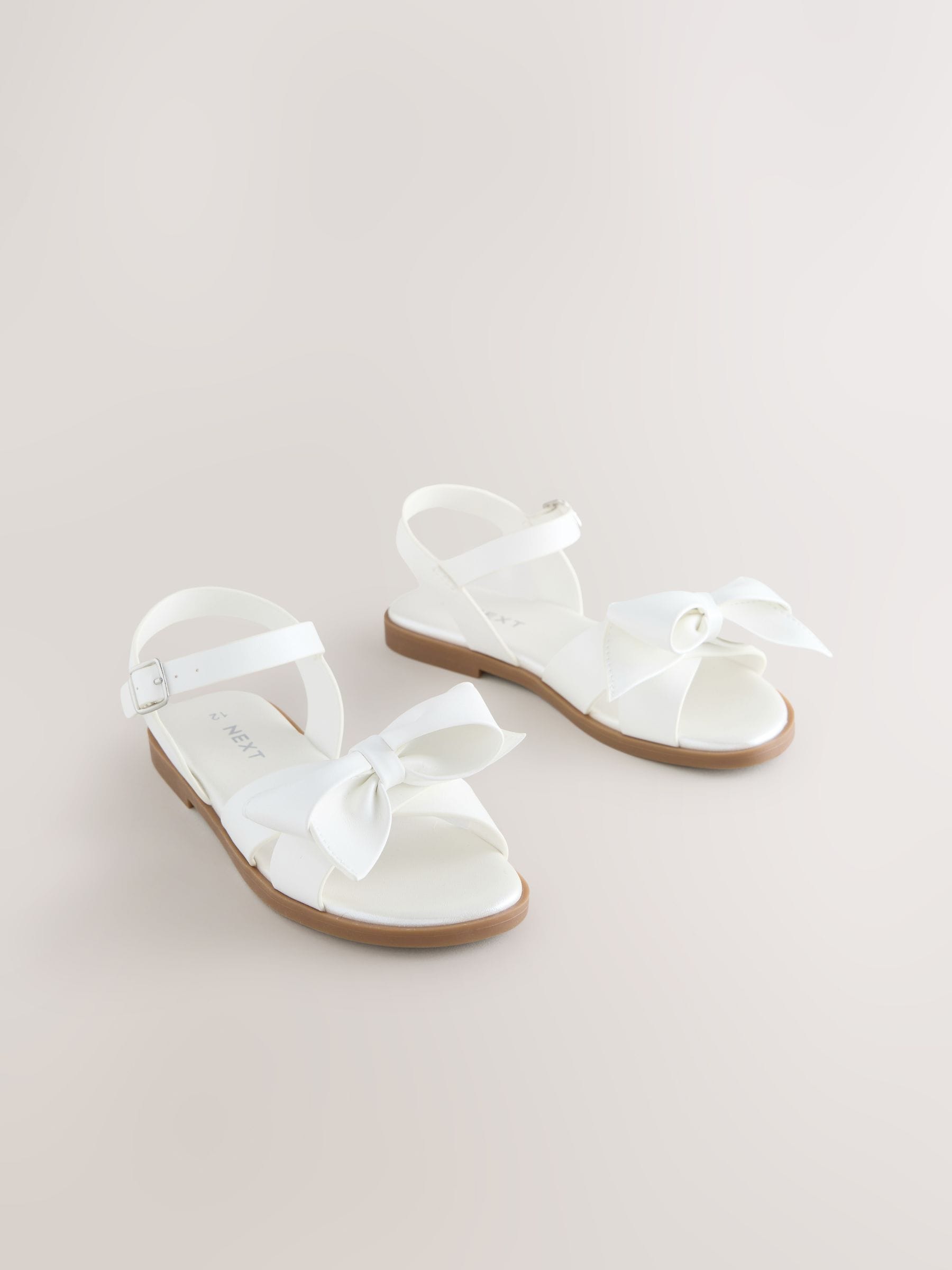 White Bow Sandals image 1