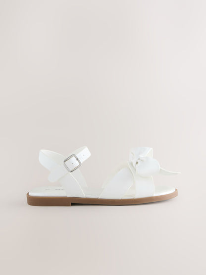White Bow Sandals image 2