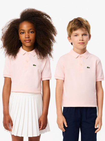 Dsiney Kidz - Lacoste Pink Petit Pique Short Sleeve Polo Shirt image 1